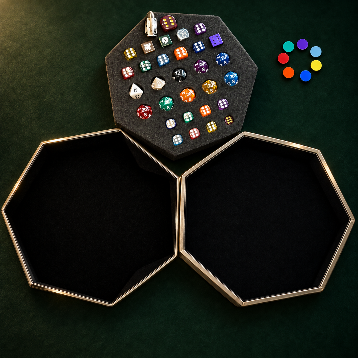 Vices and Vengeance game trays and components